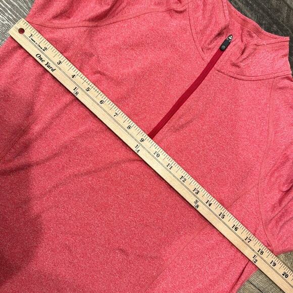REI Women's Lightweight Base Layer Half-Zip Top Red Space Dye Size L - Picture 5 of 7